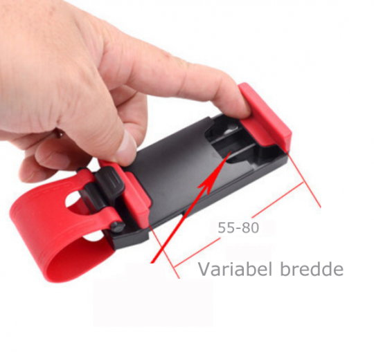 Mobilholder - Bilholder - Rat - Sort