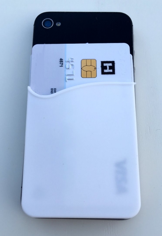 Mobil - Holder til kreditkort til telefon - Sort